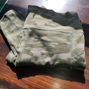 Green CAMO Butter Soft Leggings w/2 side pockets - 2XL